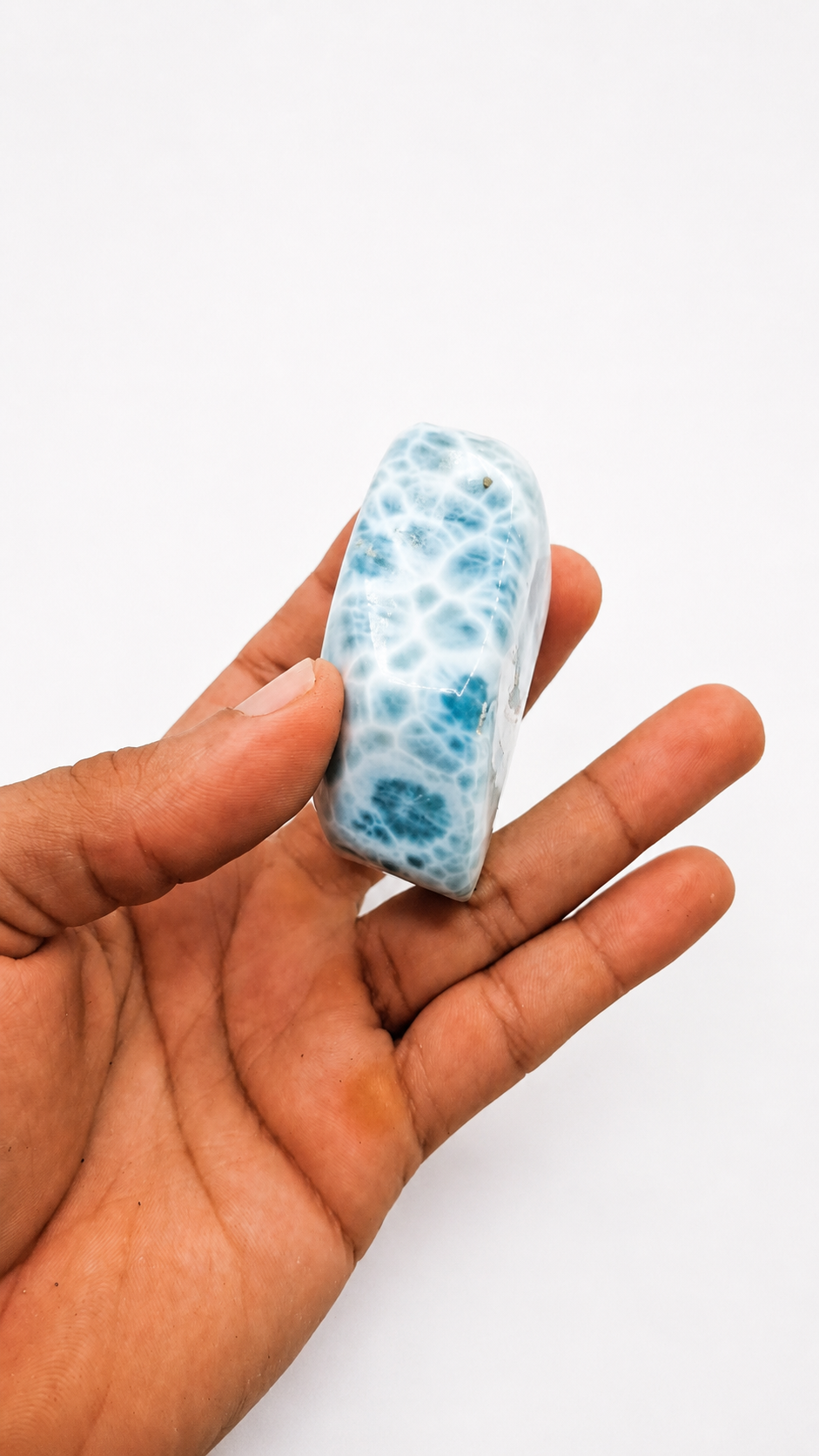Losa de piedra Larimar AAA: piedra de cristal azul natural de la República Dominicana para hacer joyas o coleccionar.