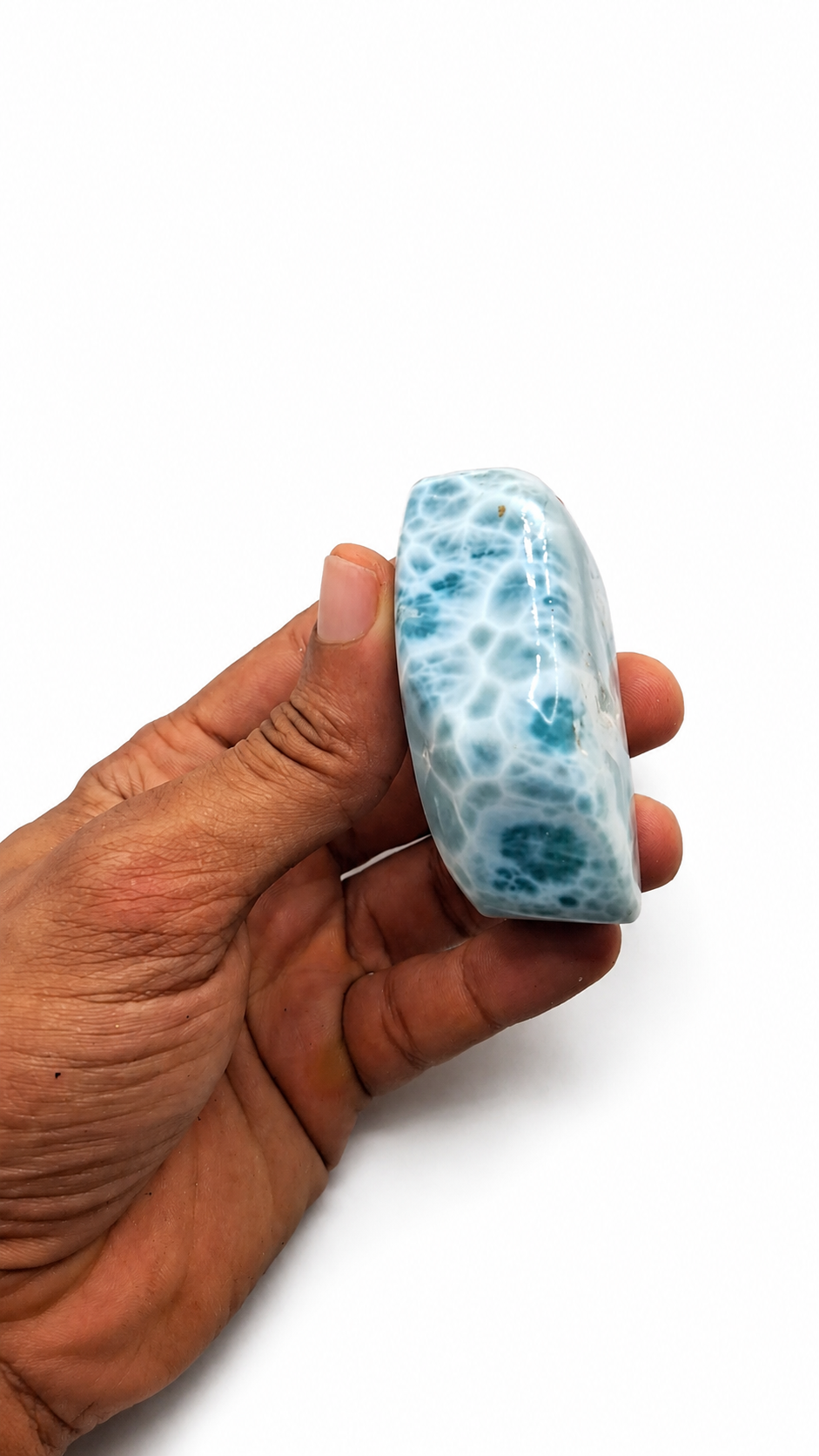 Losa de piedra Larimar AAA: piedra de cristal azul natural de la República Dominicana para hacer joyas o coleccionar.