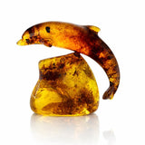 Dominican Amber Dolphin Figurine