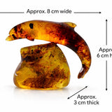 Dominican Amber Dolphin Figurine