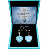 Larimar Heart Drop Earrings – Sterling Silver Ocean Blue Jewelry