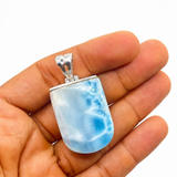 AAA Larimar Popsicle Pendant, 925 Sterling Silver