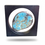 Larimar Stone Slab Specimen – Dominican Blue Crystal, Rare Stone Home Decor Collectors Piece
