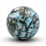 Larimar Sphere, Rare Taíno Specimen, Blue Crystal Ball, 362g for Meditation & Home Decor