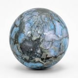 Larimar Sphere, Rare Taíno Specimen, Blue Crystal Ball, 362g for Meditation & Home Decor