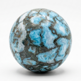 Larimar Sphere, Rare Taíno Specimen, Blue Crystal Ball, 362g for Meditation & Home Decor