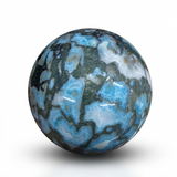 Larimar Sphere, Rare Taíno Specimen, Blue Crystal Ball, 362g for Meditation & Home Decor