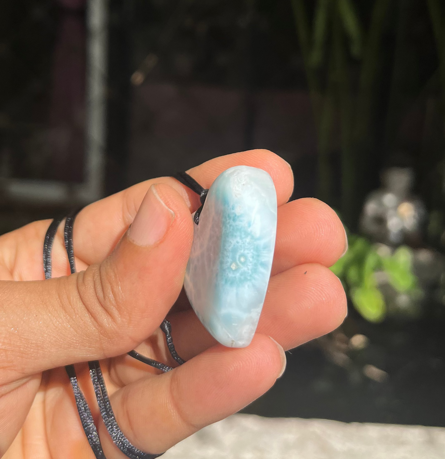 Larimar Heart Necklace for Women – Crystal Heart Gift