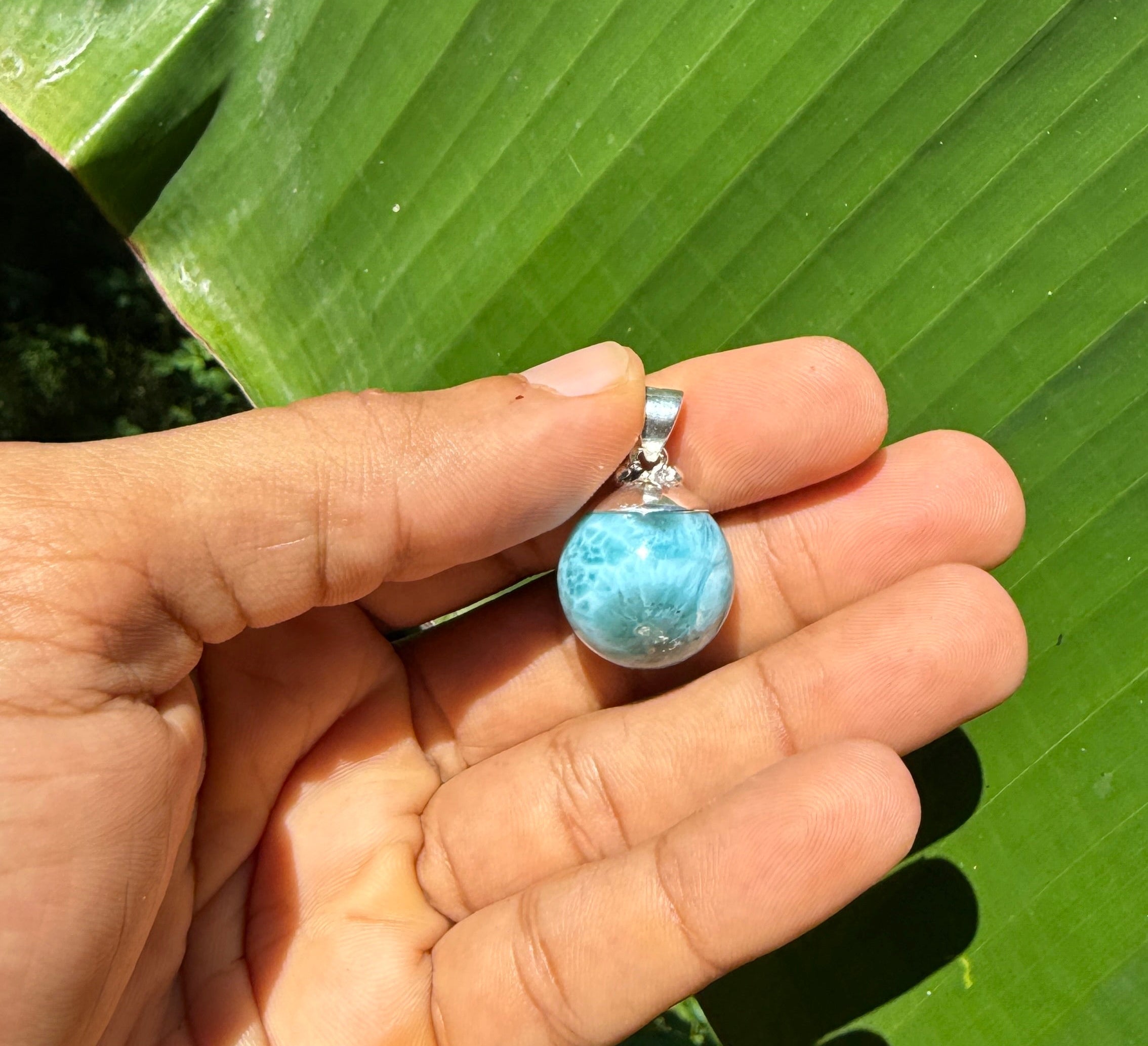 larimar bead necklace