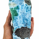 Massive Larimar Stone Slab – 3,278.9g AAA Grade Collector Museum Specimen
