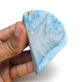 Polished AAA Larimar Fractal Freeform Slab
