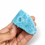 Polished AAA Larimar Fractal Freeform Slab