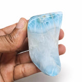 Polished AAA Larimar Fractal Freeform Slab