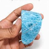 Polished AAA Larimar Fractal Freeform Slab