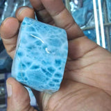 Polished AAA Larimar Fractal Freeform Slab