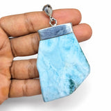 Larimar Slab Necklace - 925 Sterling Unisex Pendant