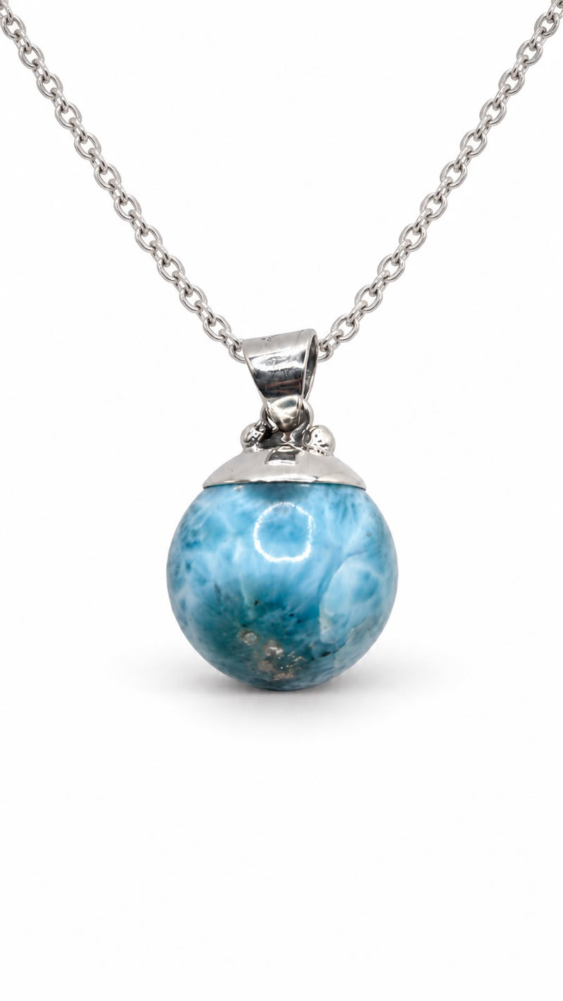 larimar bead necklace