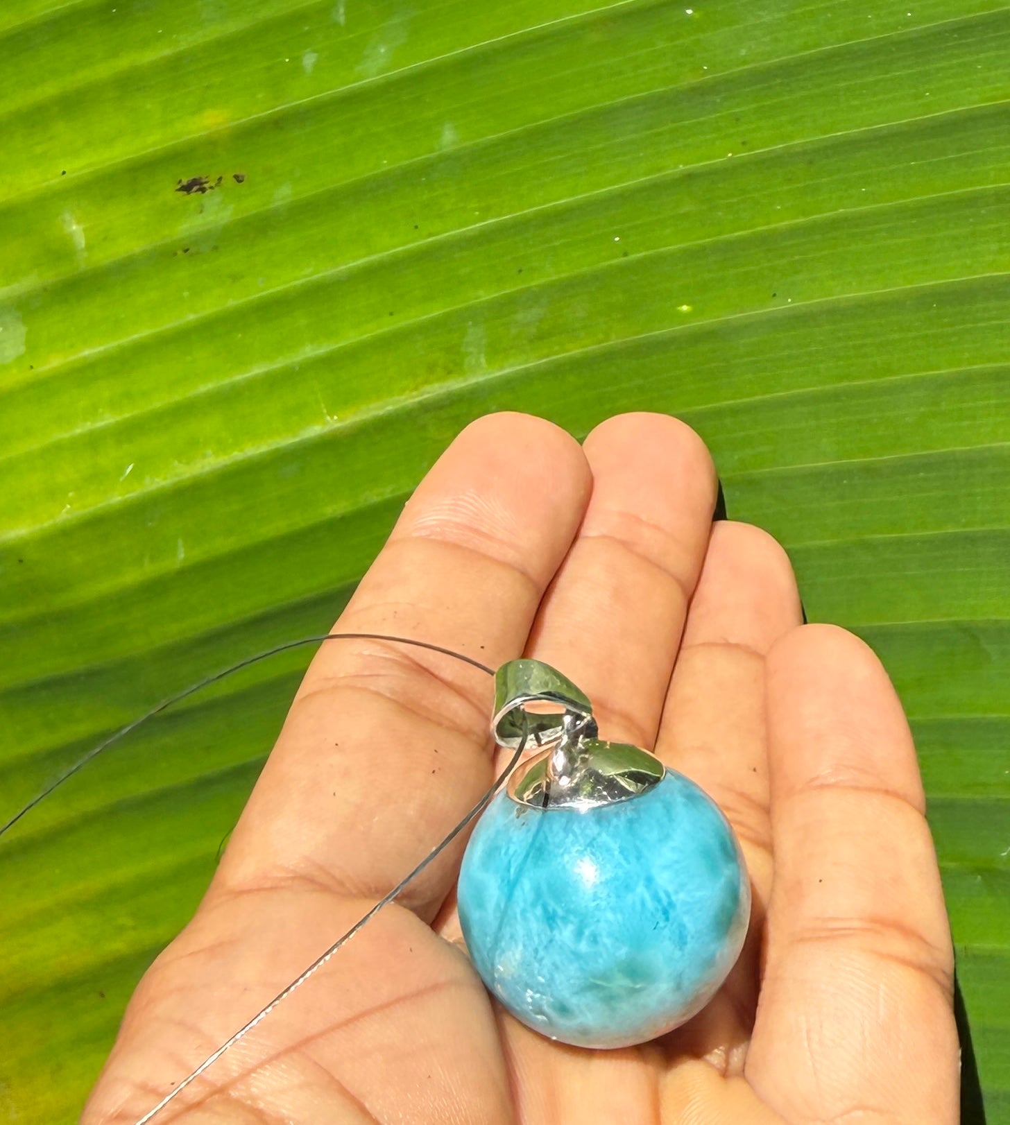 larimar round necklace