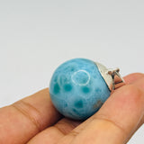 a larimar bead pendant