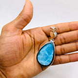 Backside of a Larimar pendant