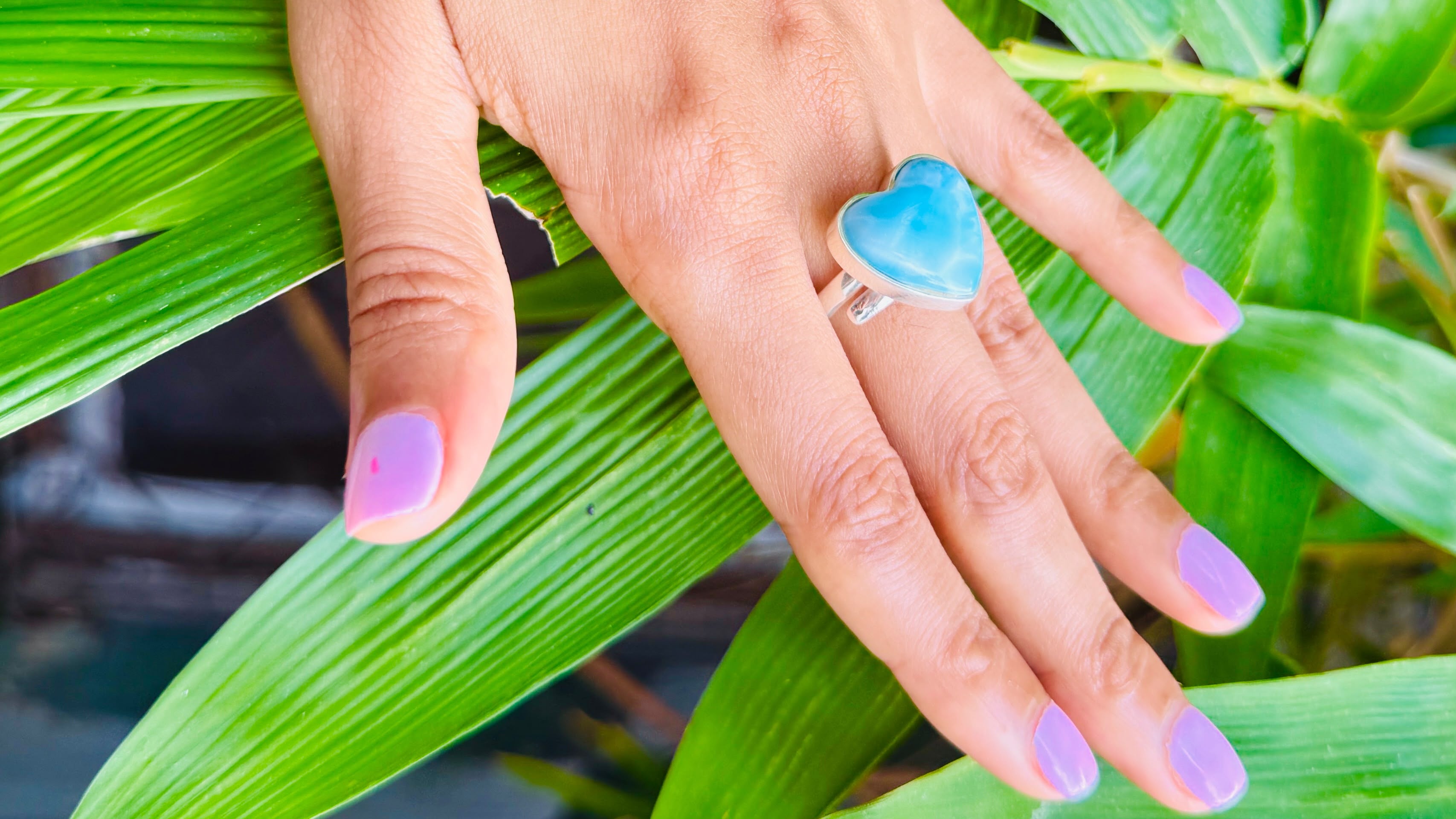 a heart larimar ring