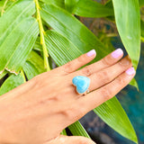 a larimar heart ring