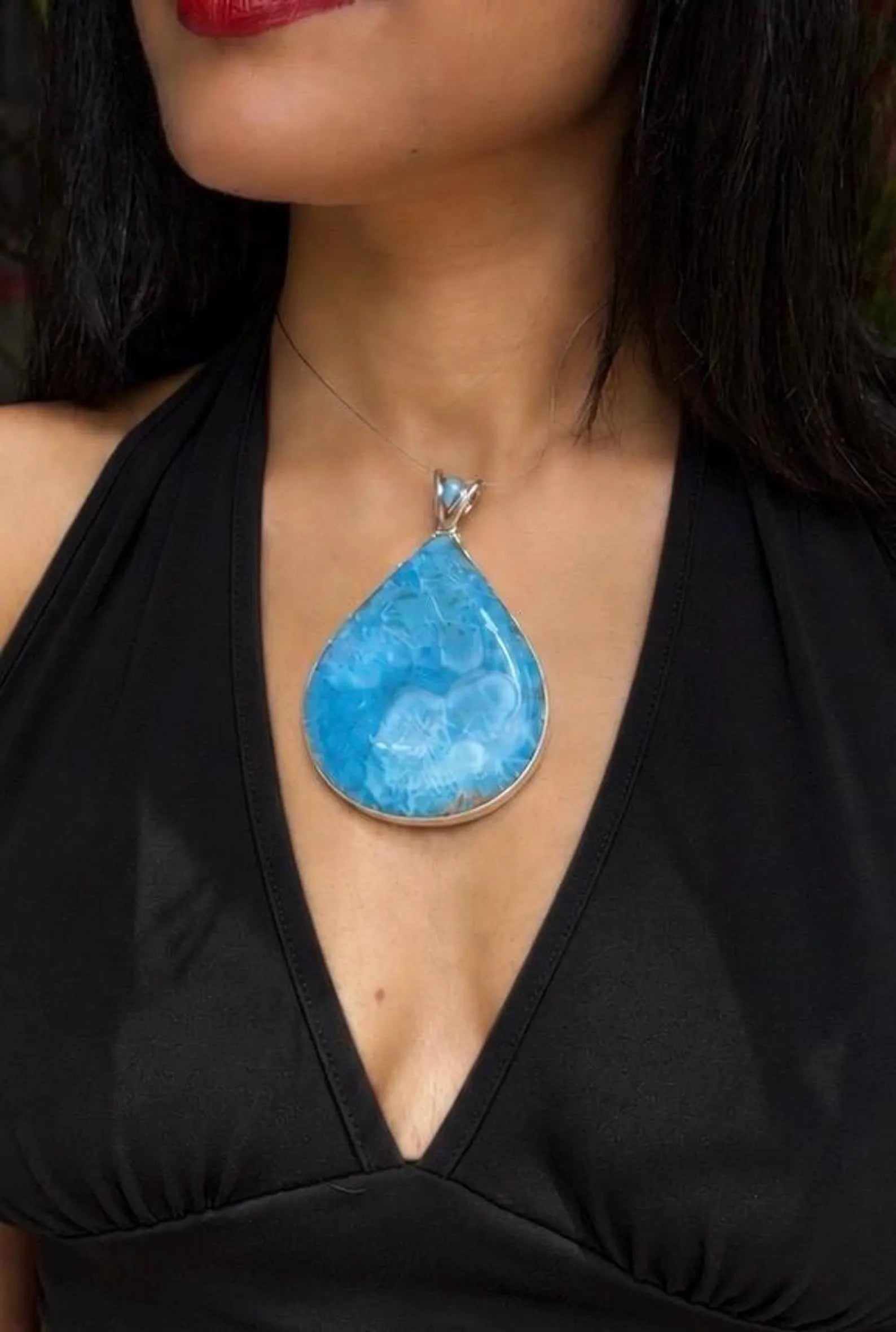 Larimar Pendant Necklace
