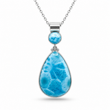 A larimar pendant necklace