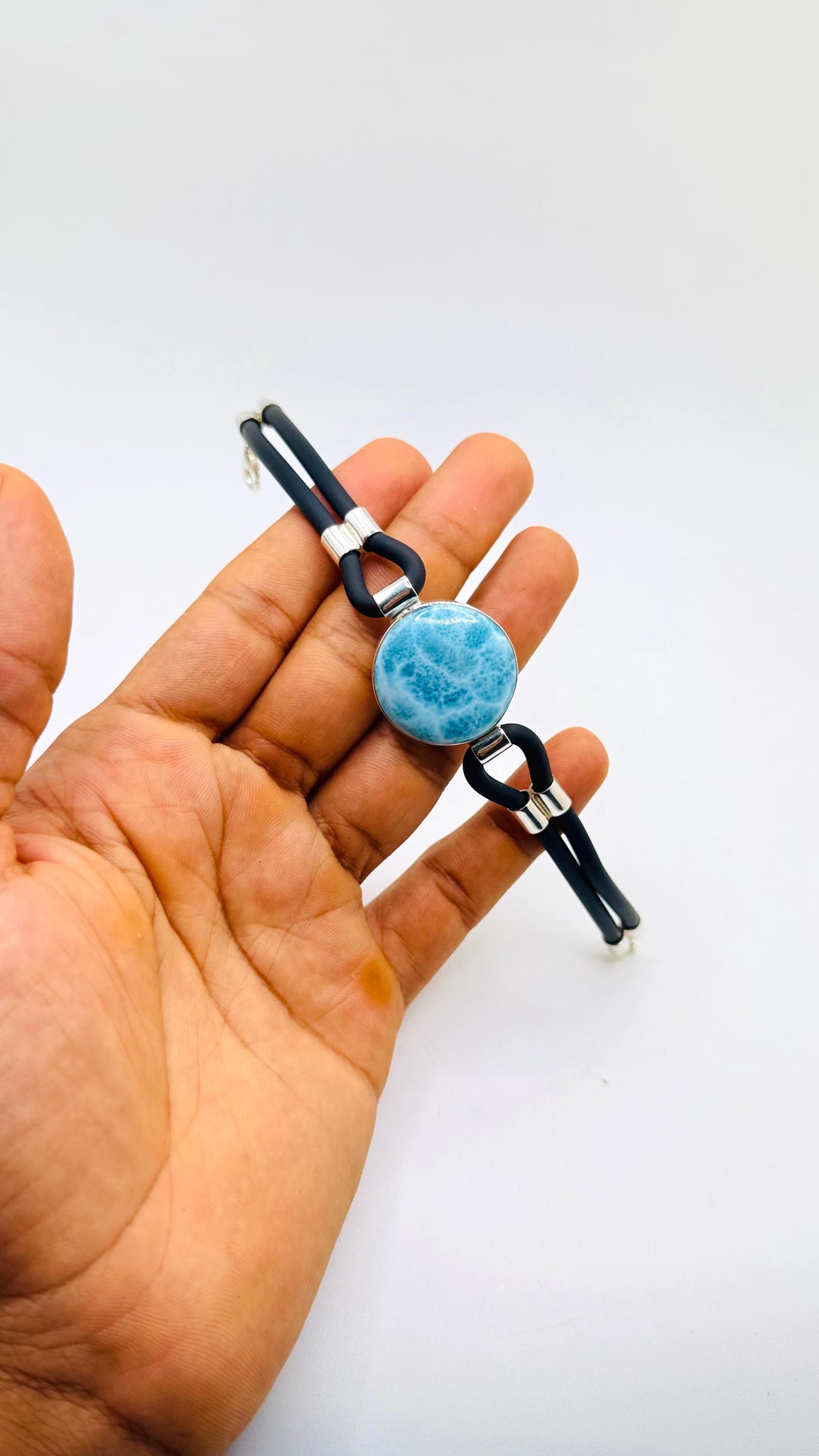 a larimar cord bracelet