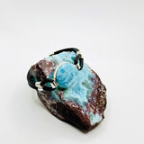 a larimar leather bracelet