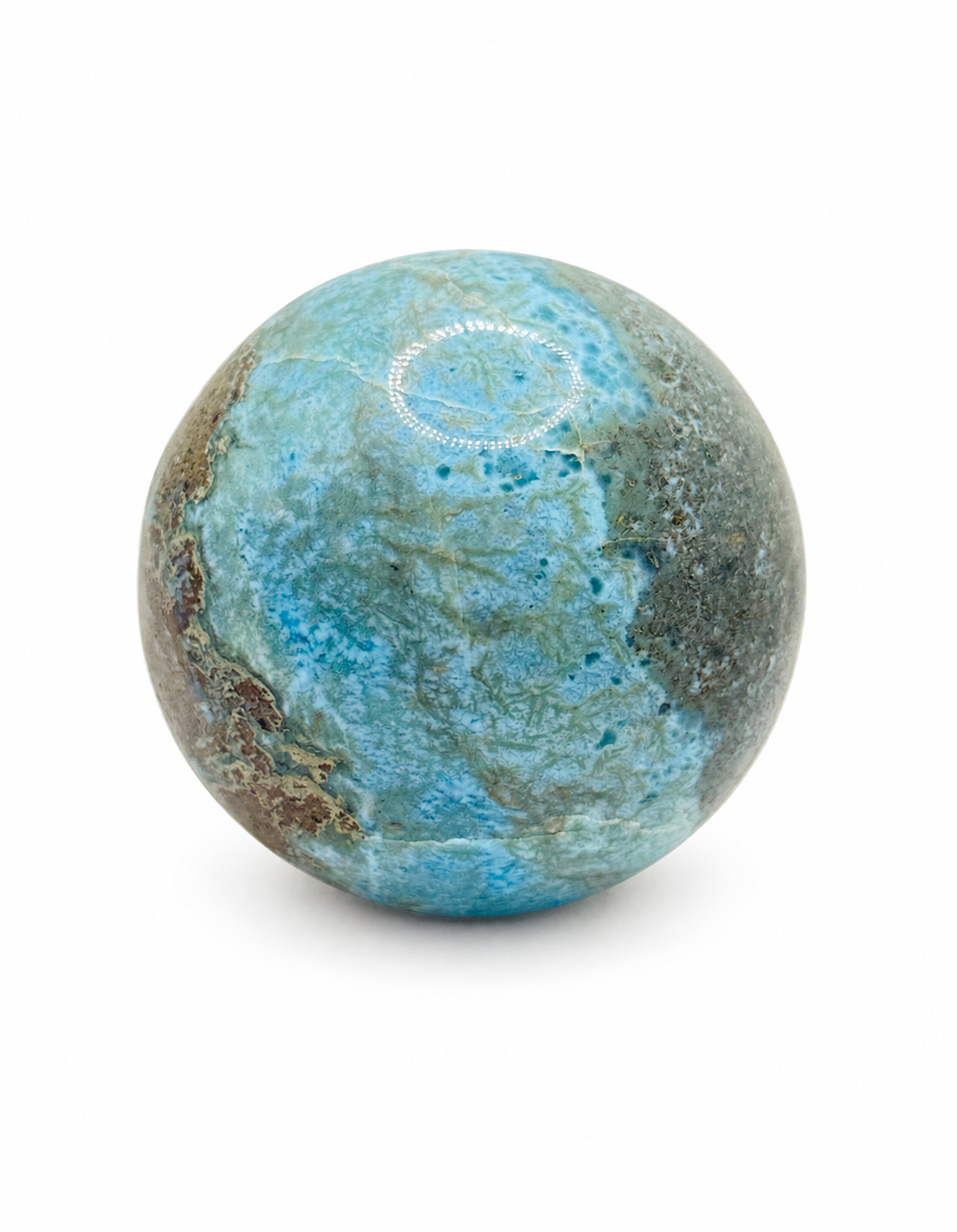 a large larimar sphere 