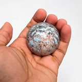 Rare Larimar Spheres with Iron Inclusions