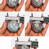 Rare Larimar Spheres with Iron Inclusions