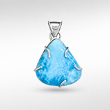 AAA Larimar Freeform Unisex Pendant – 925 Sterling Silver