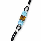 Larimar Amber Bracelet in 925 Sterling Silver