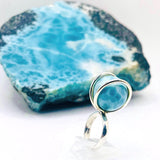 Larimar Spinner Ring – 925 Sterling Silver Sphere
