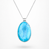 Larimar Pendant, Intense Blue Grade, 925 Sterling Silver Jewelry