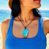AAA Larimar Freeform Unisex Necklace