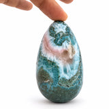 Larimar Egg, Rare Stone Collector Specimen for Home Decor & Reiki