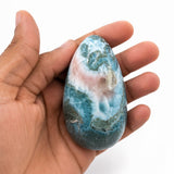 Larimar Egg, Rare Stone Collector Specimen for Home Decor & Reiki