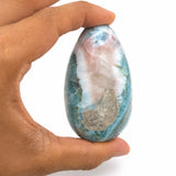 Larimar Egg, Rare Stone Collector Specimen for Home Decor & Reiki