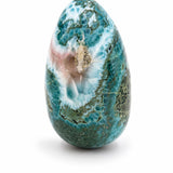 Larimar Egg, Rare Stone Collector Specimen for Home Decor & Reiki