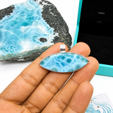 Larimar Eye Pendant – AAA Grade 925 Sterling Silver Jewelry