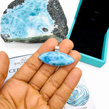 Larimar Eye Pendant – AAA Grade 925 Sterling Silver Jewelry