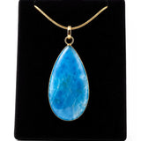 Super Blue Larimar Gold Plated Pendant