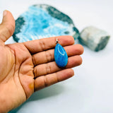 Super Blue Larimar Gold Plated Pendant
