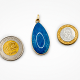 Super Blue Larimar Gold Plated Pendant
