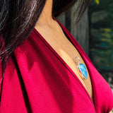 Larimar Heart Pendant - Super Blue AAA+ 925 Sterling Silver Fine Larimar Jewelry