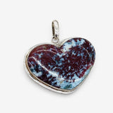 Larimar Jasper Heart Pendant in 925 Sterling Silver