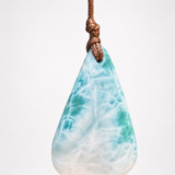 Larimar Stone Necklace, Blue Dominican Gemstone